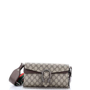 Gucci Small Dionysus East-West Flap Bag GG Coated Canvas